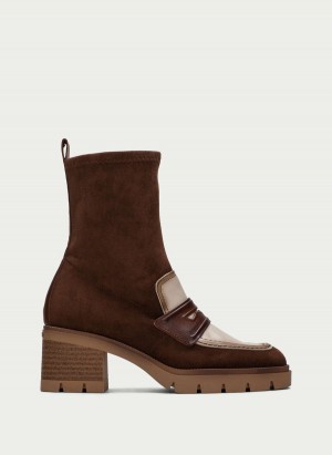 Hispanitas Everest Női Bokacsizma Sötétbarna Fehér | OXE9877WG