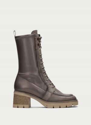 Hispanitas Everest Női Fűzős Csizma Szürke Barna | FVU226TS