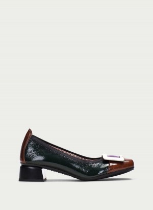 Hispanitas Salma Női Balerina Cipő Zöld Barna Lila | DRD6549ER