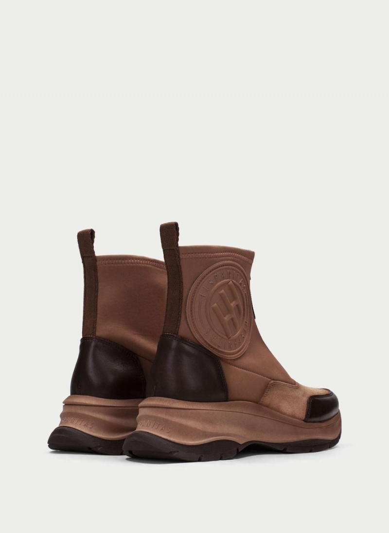 Hispanitas Alaska Női Bokacsizma Sport Barna Sárgabarack | BSV379BB