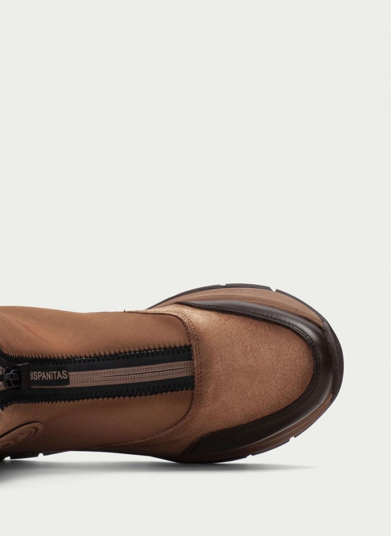 Hispanitas Alaska Női Bokacsizma Sport Barna Sárgabarack | BSV379BB