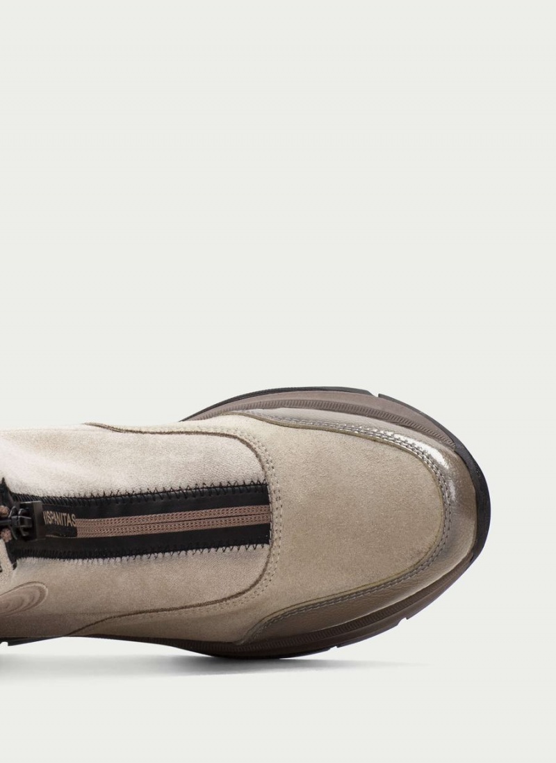 Hispanitas Alaska Női Bokacsizma Sport Szürke Barna Fehér | ELP4166UI