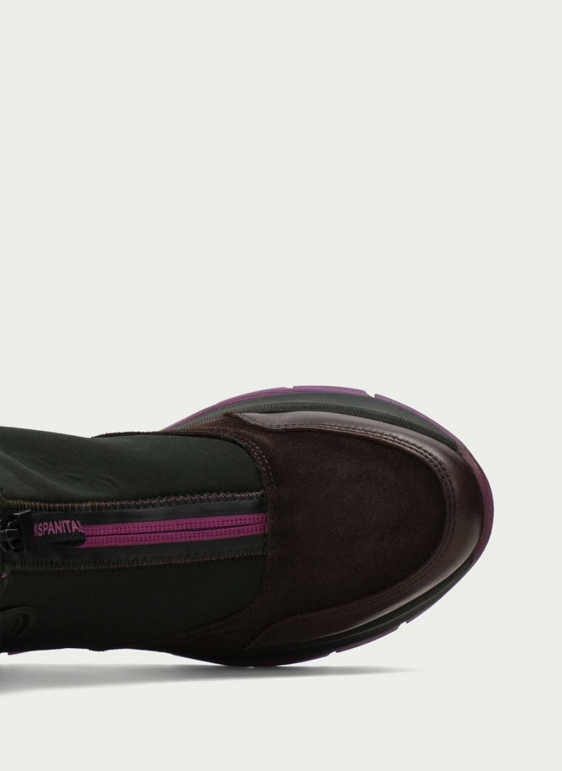 Hispanitas Alaska Női Bokacsizma Sport Zöld Barna Lila | PGU3888NX