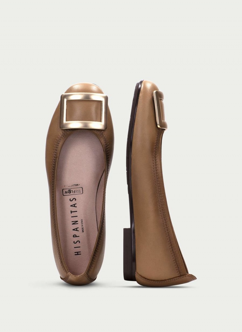 Hispanitas Basil Női Balerina Cipő Khaki | NPN5265QU