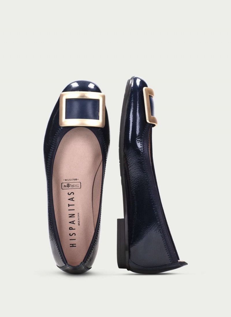 Hispanitas Basil Női Balerina Cipő Sötétkék Kék | HEP227VN