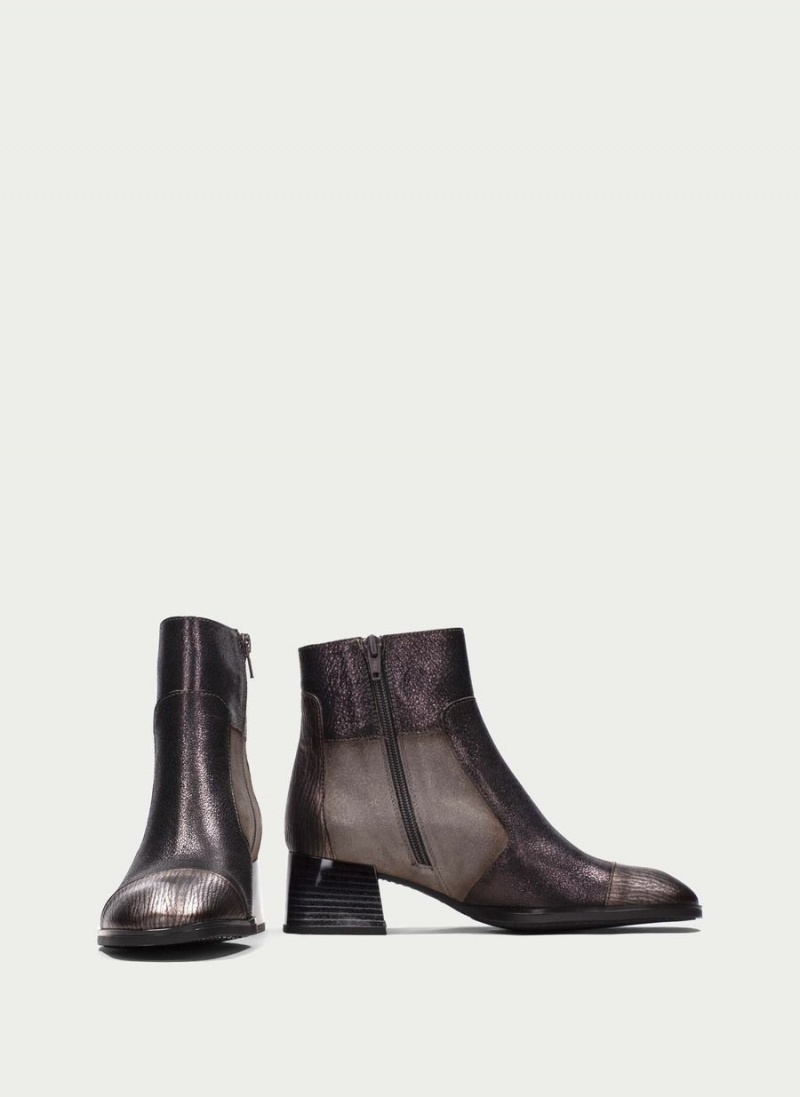 Hispanitas Charlize Női Bokacsizma Fekete Arany | WUI535ZX