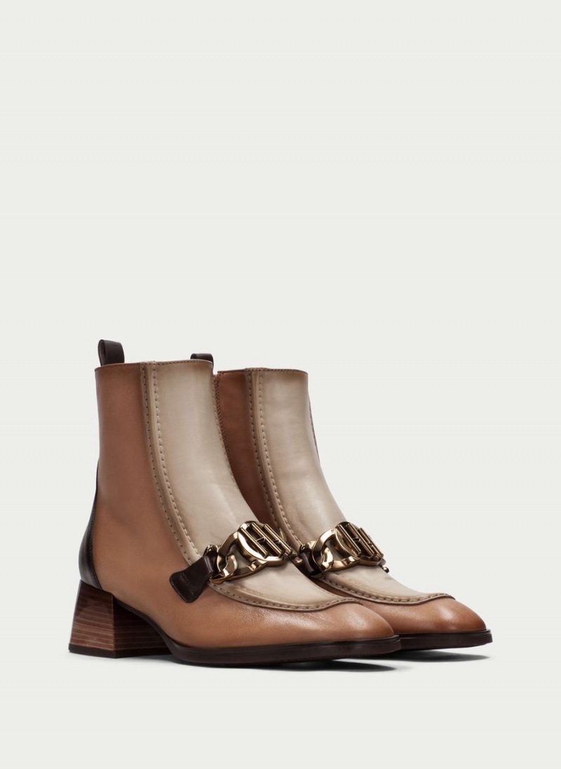 Hispanitas Charlize Női Bokacsizma Sárgabarack Fehér | RCT228CR