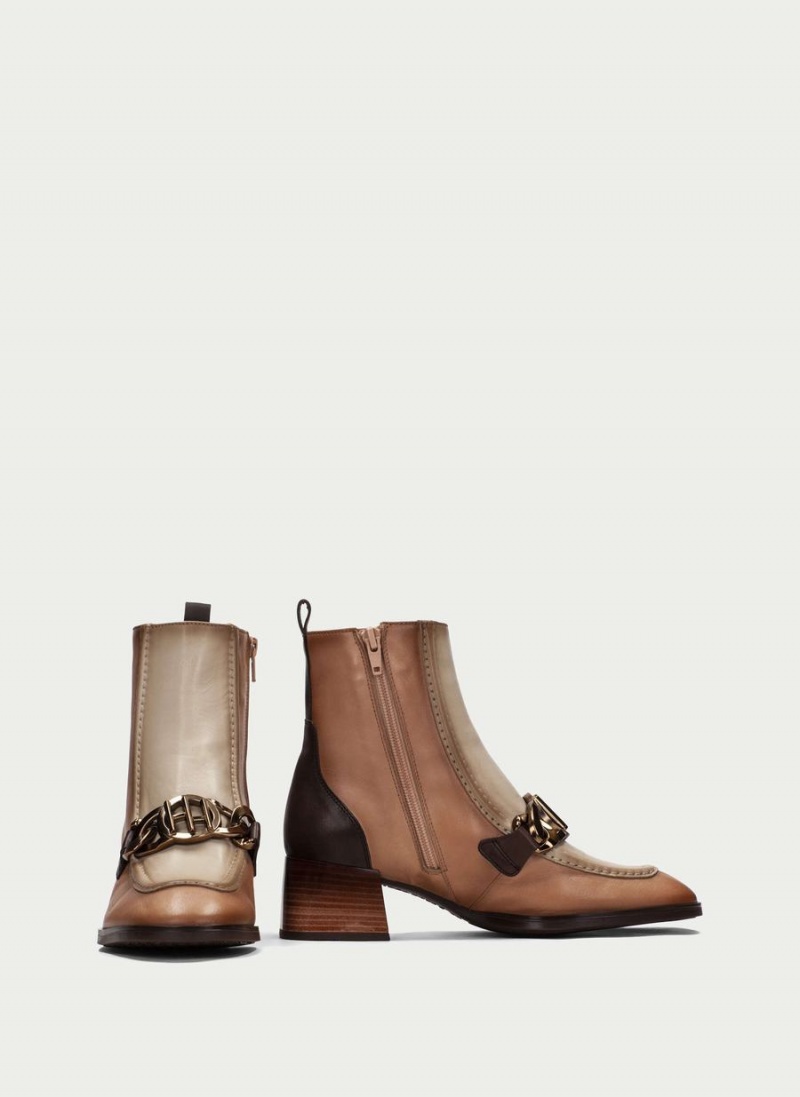 Hispanitas Charlize Női Bokacsizma Sárgabarack Fehér | RCT228CR