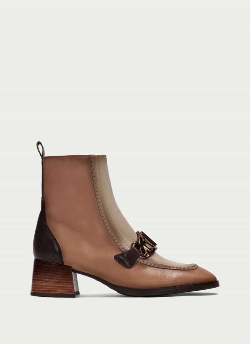 Hispanitas Charlize Női Bokacsizma Sárgabarack Fehér | RCT228CR