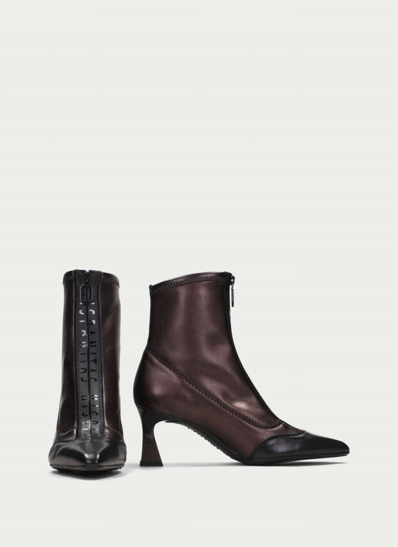 Hispanitas Dalia Női Bokacsizma Fekete Barna | MPF9042KD