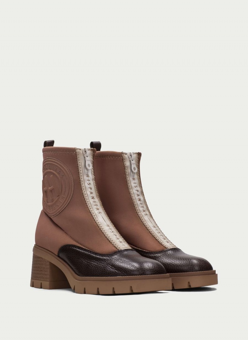 Hispanitas Everest Női Bokacsizma Barna Sárgabarack | LZH571NE