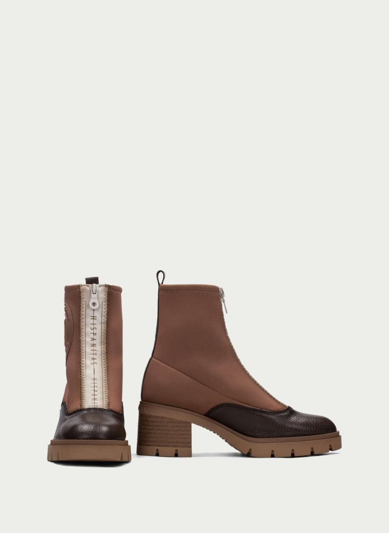 Hispanitas Everest Női Bokacsizma Barna Sárgabarack | LZH571NE