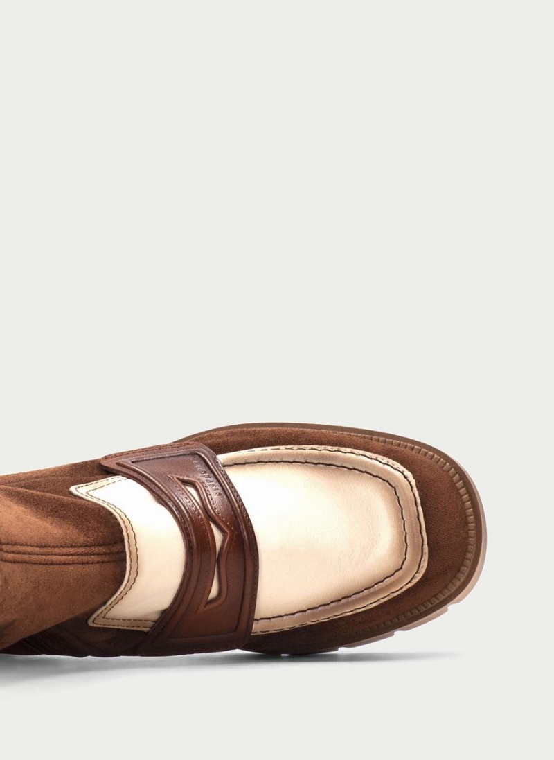 Hispanitas Everest Női Bokacsizma Sötétbarna Fehér | OXE9877WG