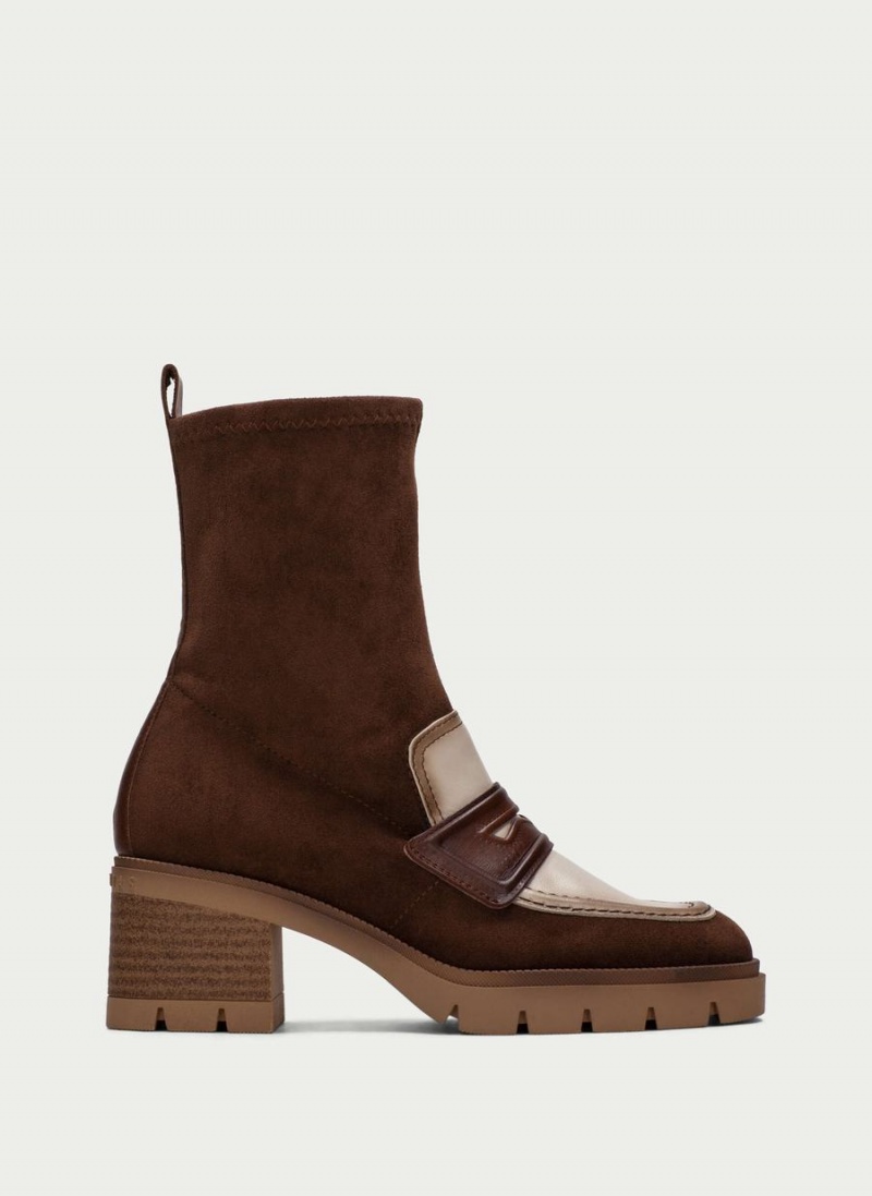 Hispanitas Everest Női Bokacsizma Sötétbarna Fehér | OXE9877WG