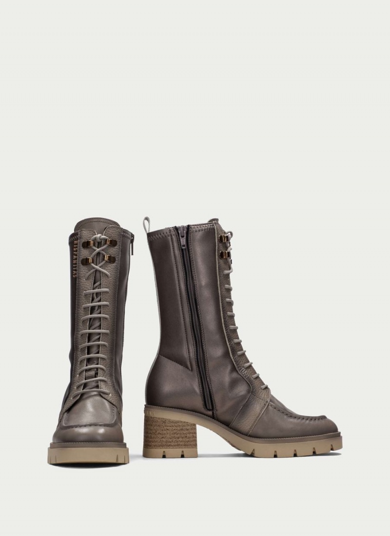 Hispanitas Everest Női Fűzős Csizma Szürke Barna | FVU226TS