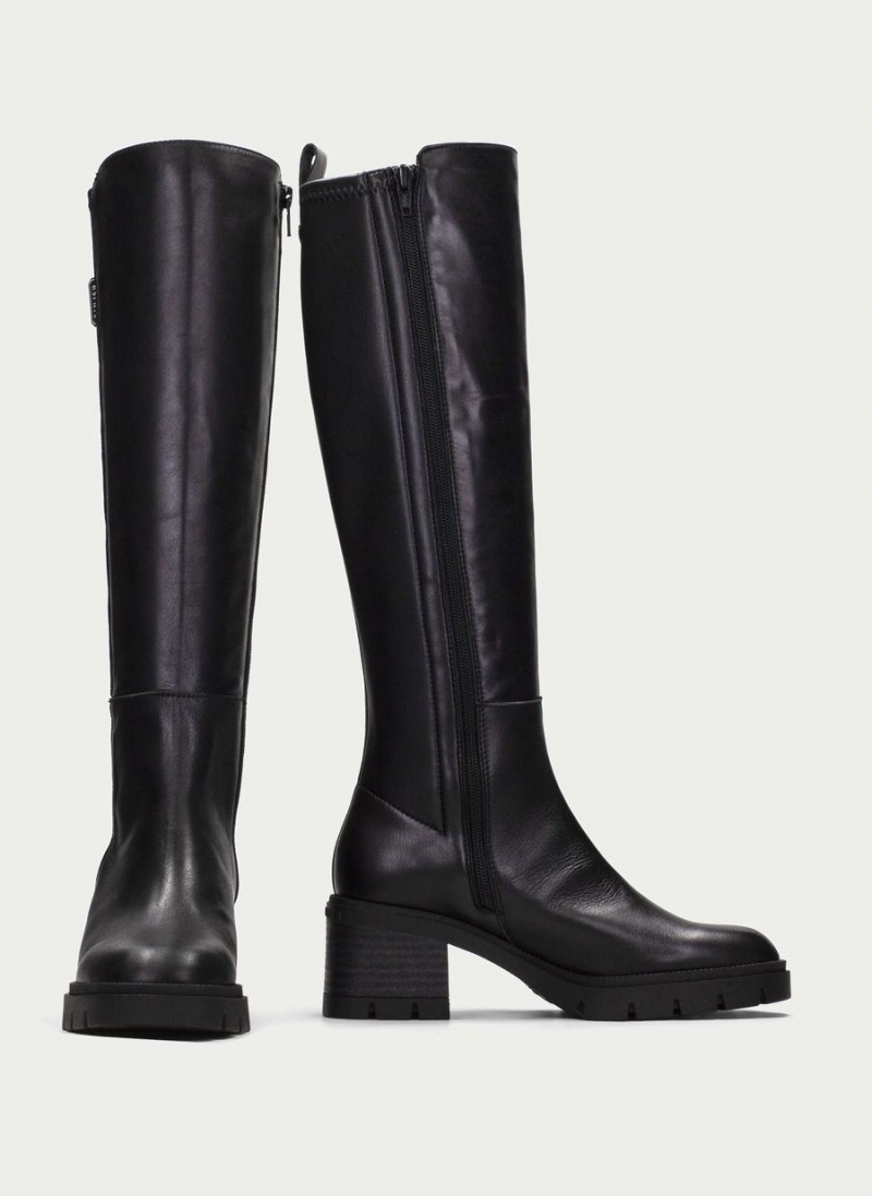 Hispanitas Everest Női Térdig Érő Csizma Fekete | NER9599WM