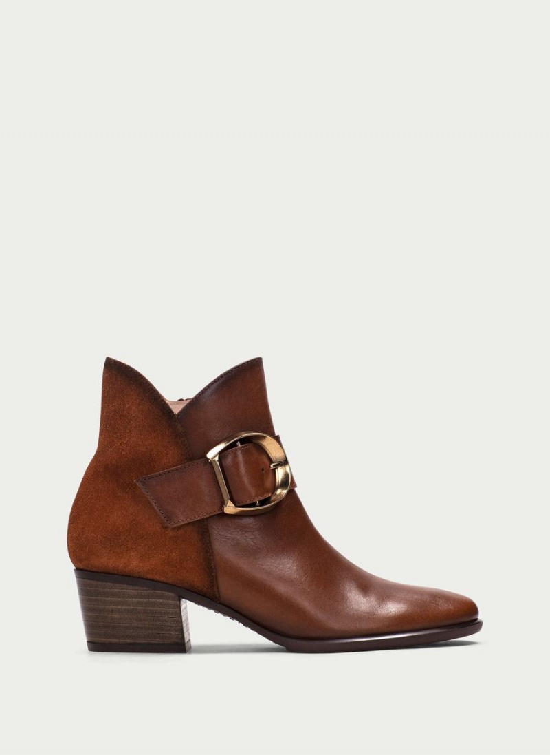 Hispanitas Madeira Női Bokacsizma Sötétbarna | HXJ4788XS