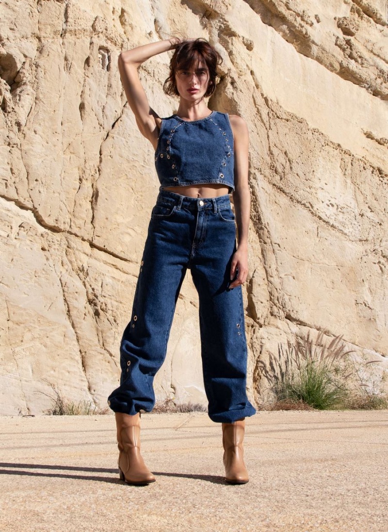 Hispanitas Madeira Női Western Csizma Khaki | VMO7419UK