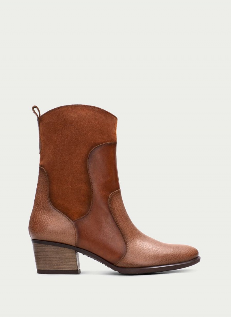 Hispanitas Madeira Női Western Csizma Sötétbarna | HRS6563DA