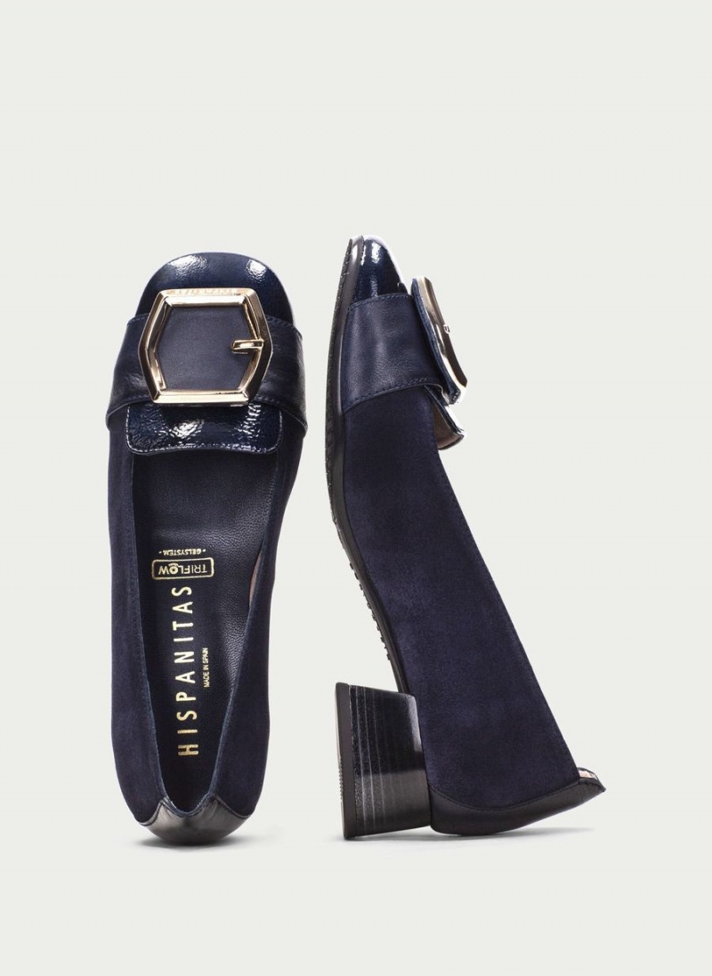 Hispanitas Manila Női Balerina Cipő Sötétkék Kék | OLK2675HS