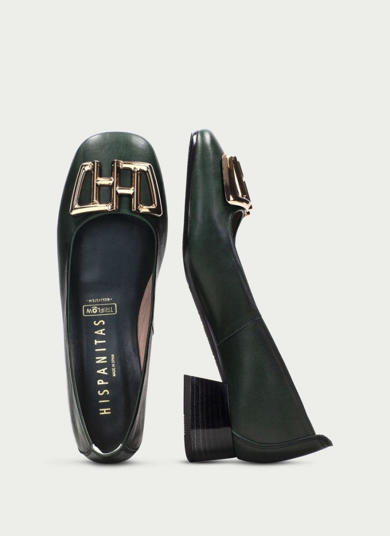 Hispanitas Manila Női Balerina Cipő Zöld | XPL27RR