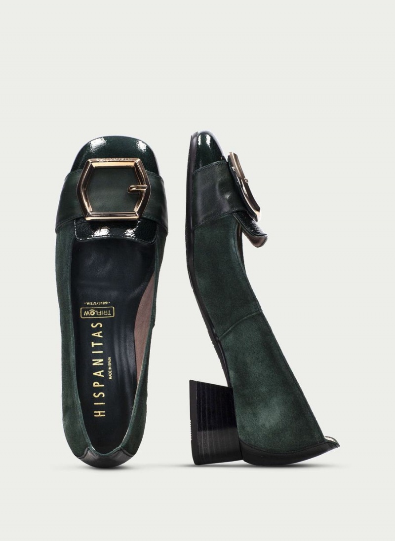 Hispanitas Manila Női Balerina Cipő Zöld | YEH238JN