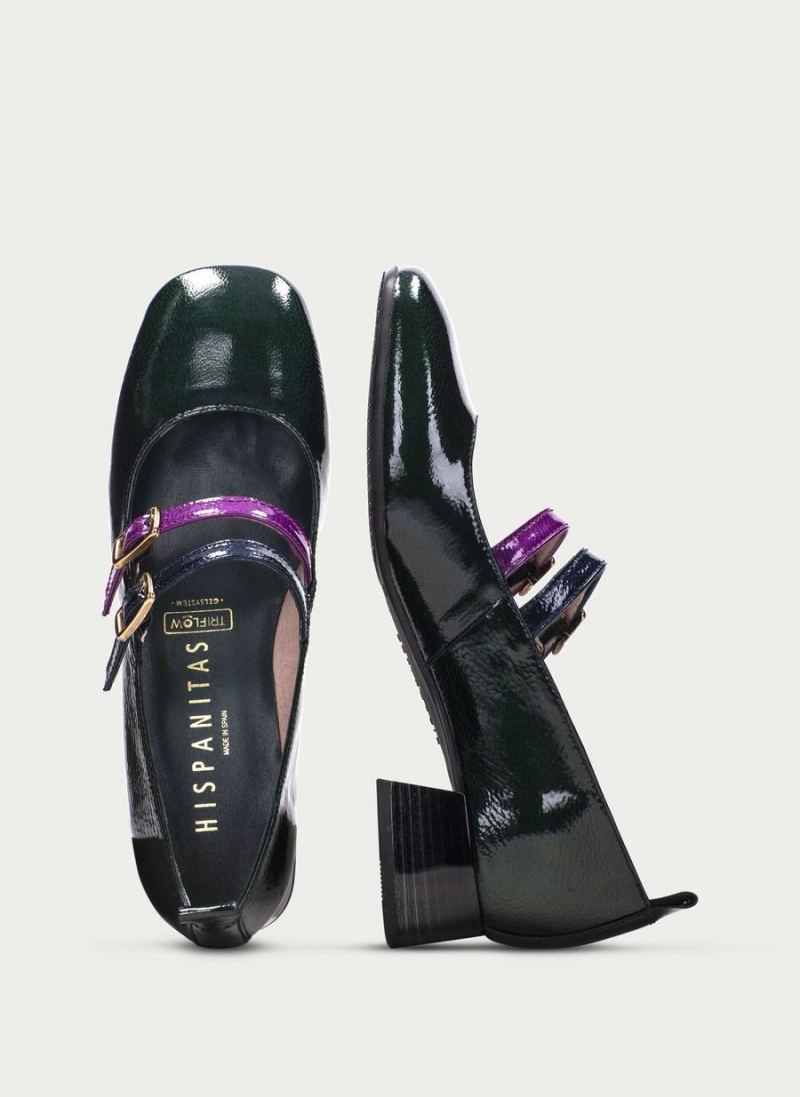 Hispanitas Manila Női Mary Jane Cipő Zöld Lila | EJO7875NW