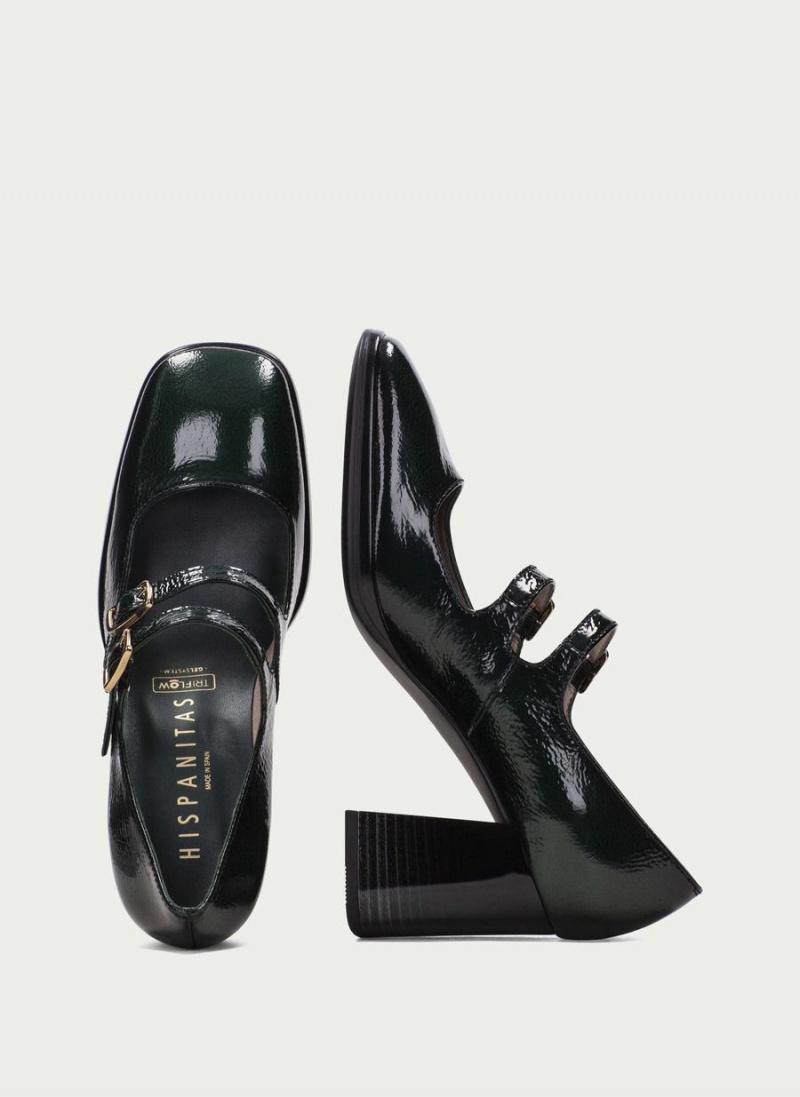 Hispanitas Monaco Női Mary Jane Cipő Zöld | ZDV92IV