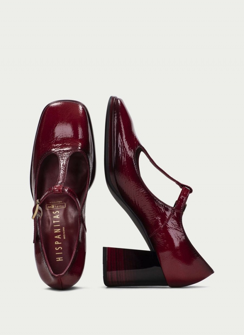 Hispanitas Monaco T Pántos Női Magassarkú Piros | MEP4683IB