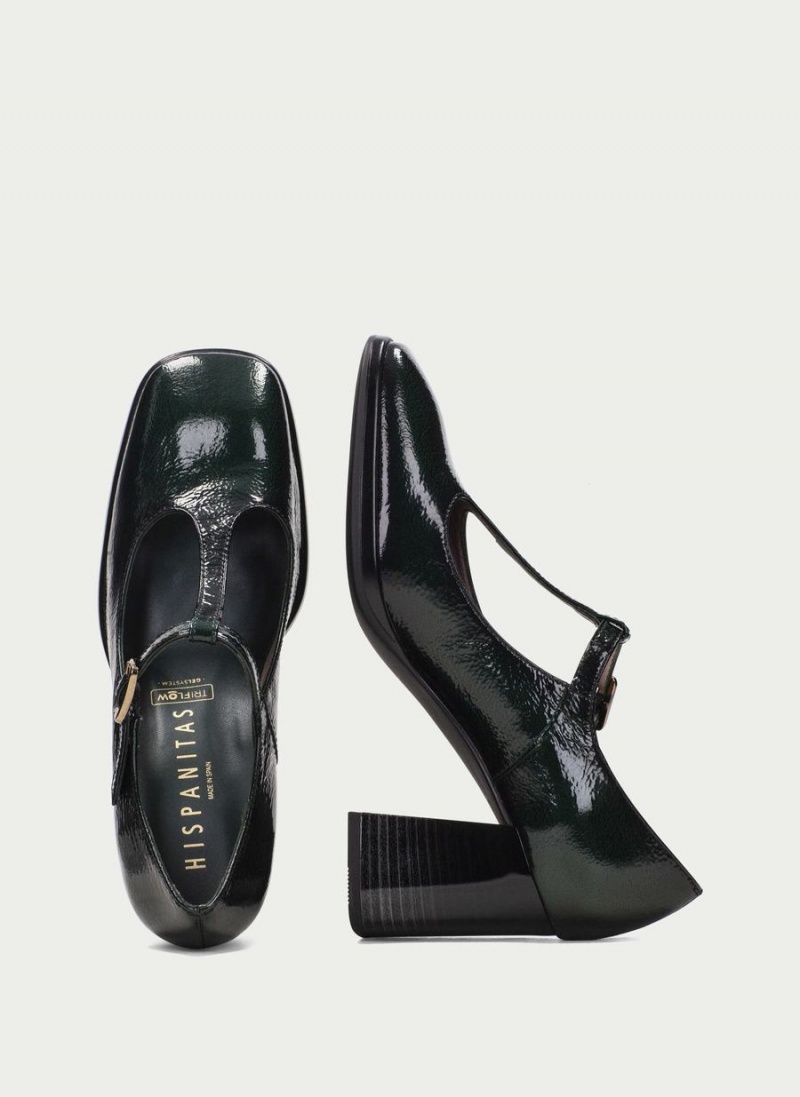 Hispanitas Monaco T Pántos Női Magassarkú Zöld | MXB6333TF