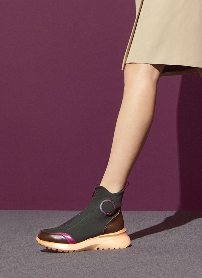 Hispanitas Polinesia Női Bokacsizma Sport Barna Zöld | TRT8060ZP