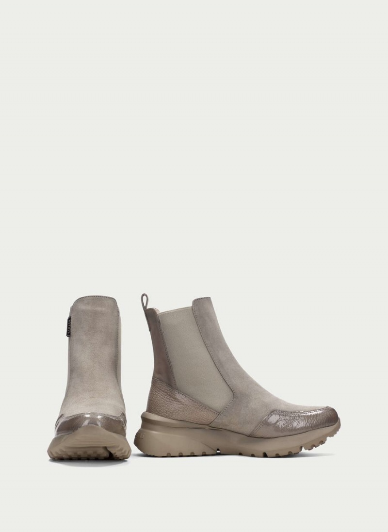 Hispanitas Polinesia Női Bokacsizma Sport Szürke Barna | DHU171FD