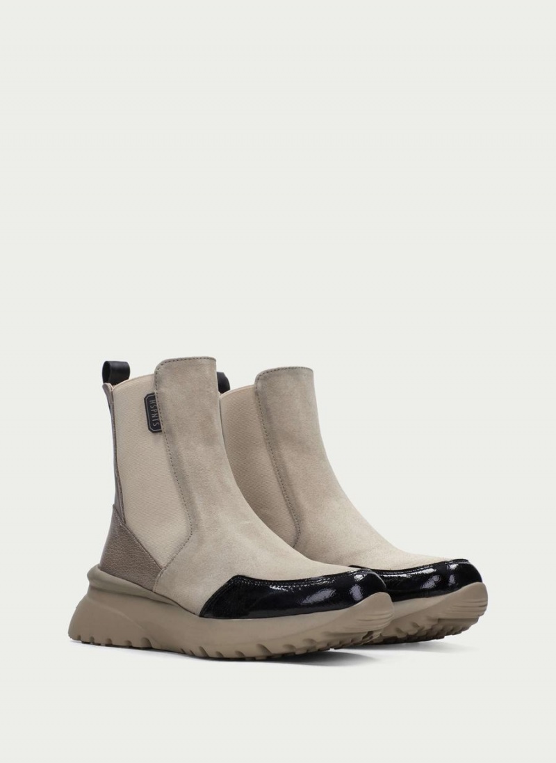 Hispanitas Polinesia Női Bokacsizma Sport Fehér Fekete | YGO8913LZ