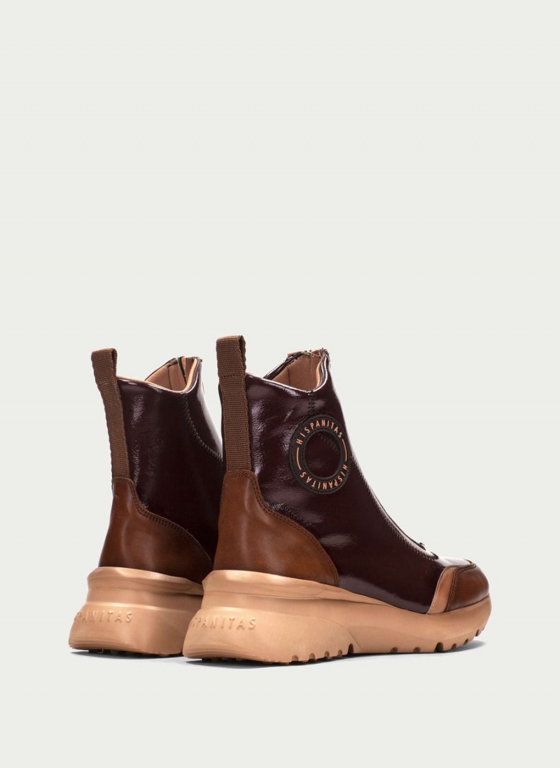 Hispanitas Polinesia Női Bokacsizma Sport Sötétbarna | CAR5238ED