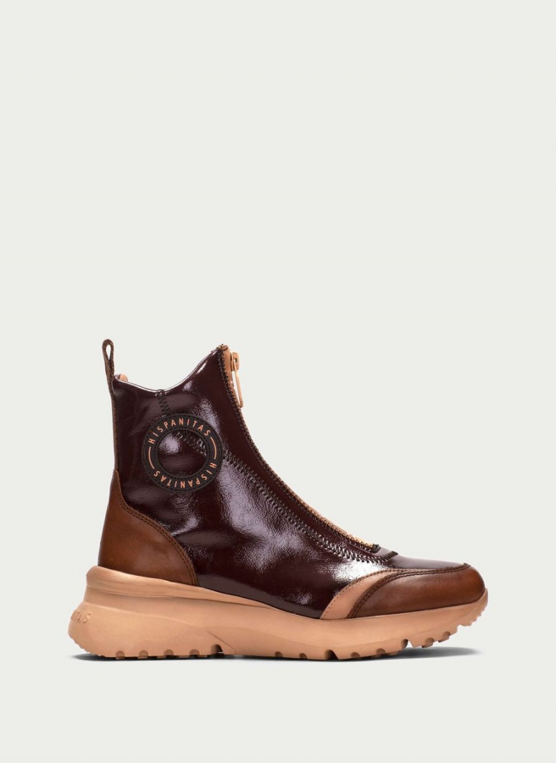 Hispanitas Polinesia Női Bokacsizma Sport Sötétbarna | CAR5238ED