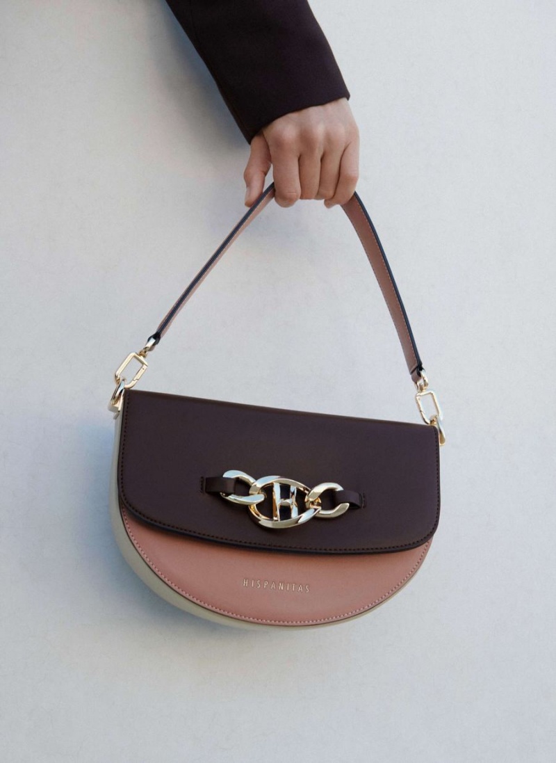 Hispanitas Shoulder Női Táskák Barna Sárgabarack | BCU7991SU