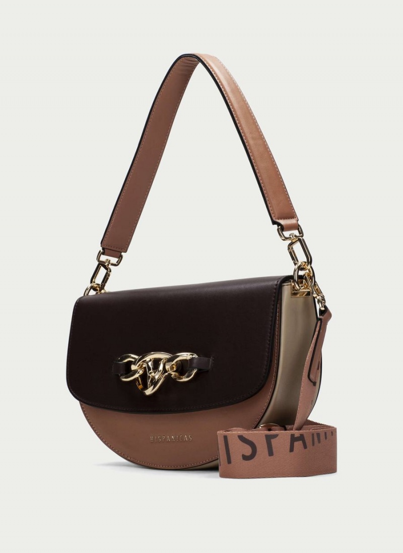 Hispanitas Shoulder Női Táskák Barna Sárgabarack | BCU7991SU