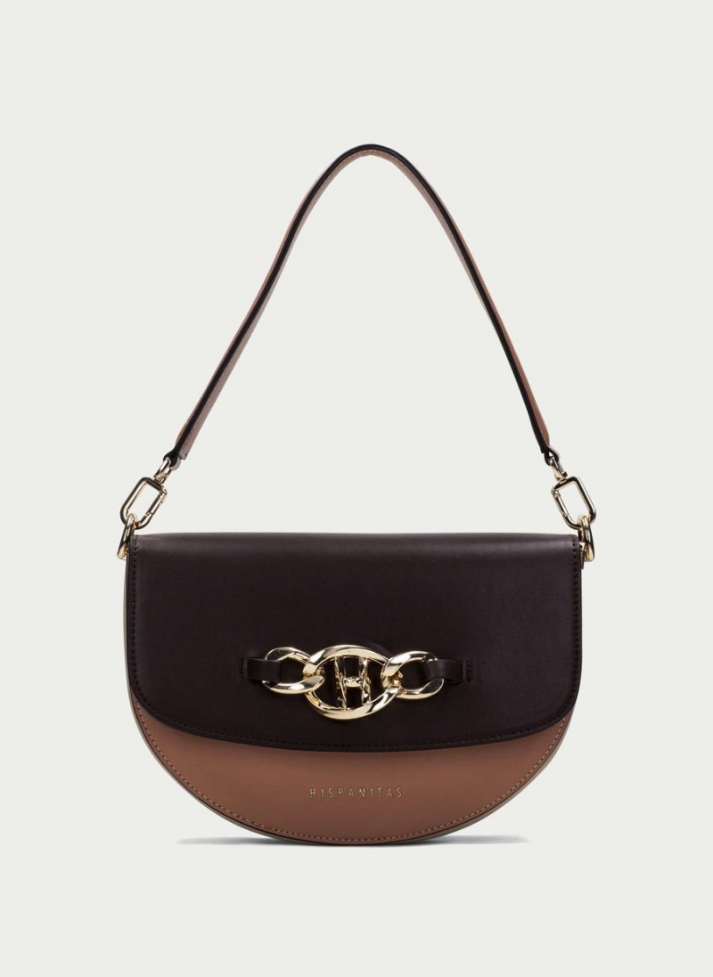Hispanitas Shoulder Női Táskák Barna Sárgabarack | BCU7991SU