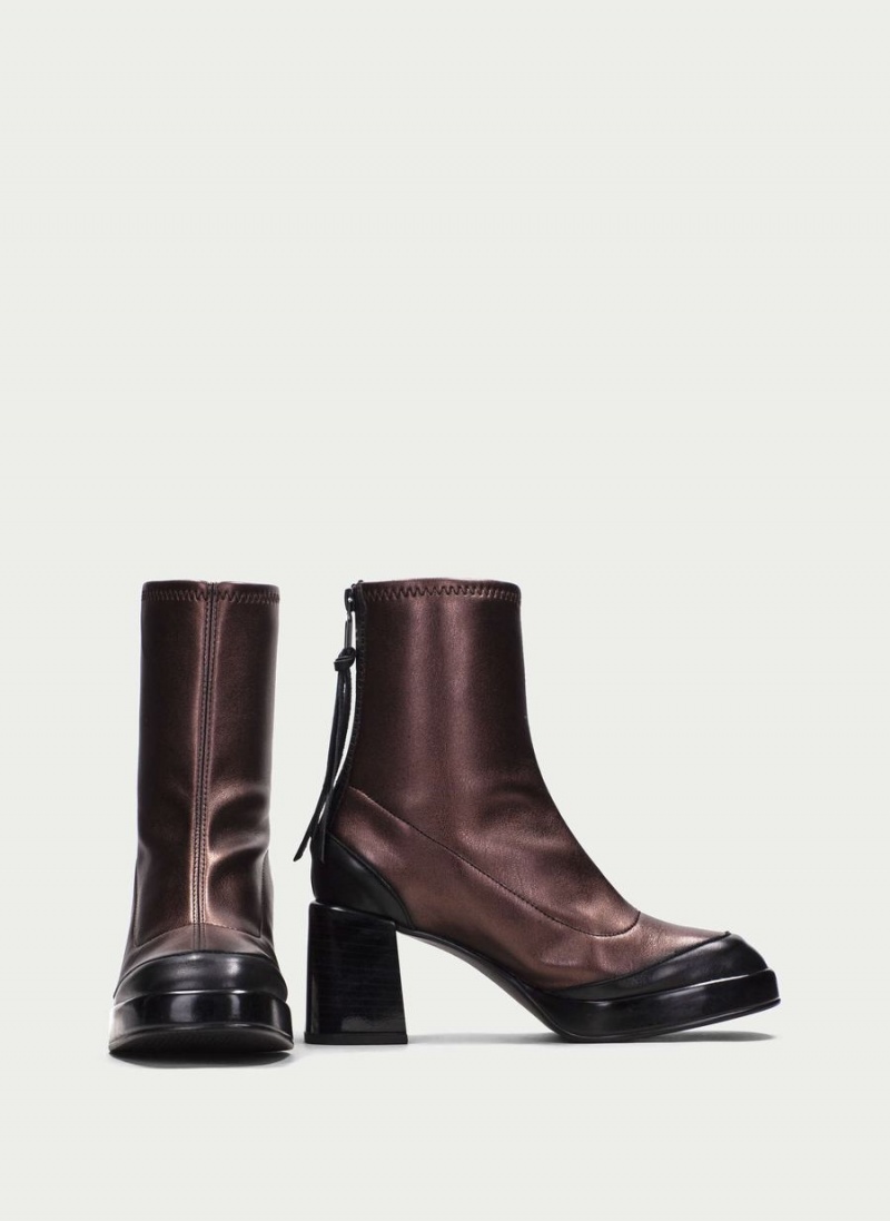 Hispanitas Tokio Női Bokacsizma Fekete Barna | PEB173TD